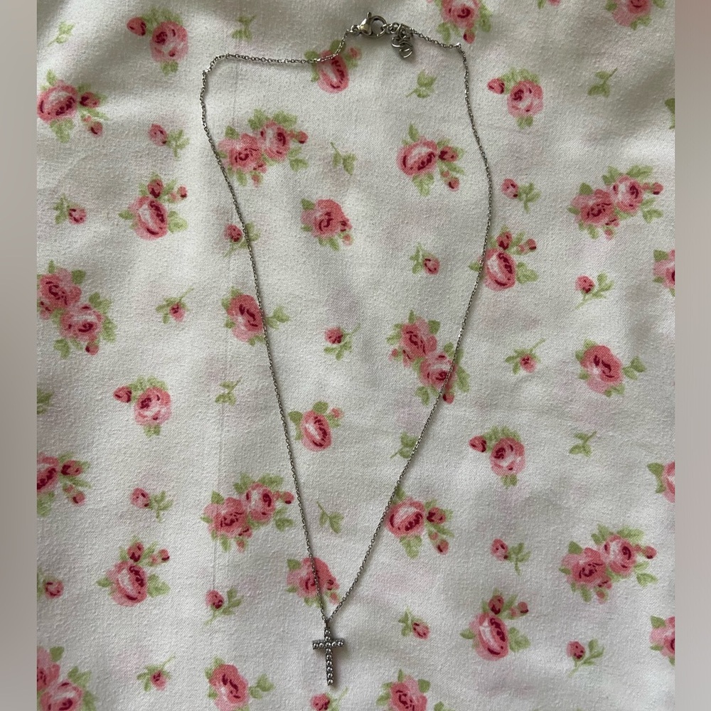 Brandy Melville silver cross charm necklace